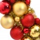 Couronne de Noël 45 cm Rouge & Or. Fabriquée en boules de Noël Incassables