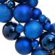 Couronne de Noël 45 cm Bleue. Fabriquée en boules de Noël Incassables
