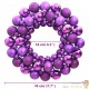 Couronne de Noël 45 cm Violet. Fabriquée en boules de Noël Incassables