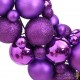 Couronne de Noël 45 cm Violet. Fabriquée en boules de Noël Incassables