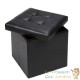 Pouf Avec Rangement Noir pour salon ou chambres. Simili