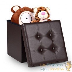 Pouf Avec Rangement Marron pour salon ou chambres. Simili