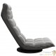 Fauteuil Moderne Gris Foncé en Velours ou chaise longue de salon. Pivotant à 360°