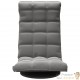 Fauteuil Moderne Gris Foncé en Velours ou chaise longue de salon. Pivotant à 360°