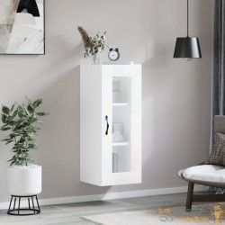 Armoire Murale Décoration. A suspendre, Blanc Brillant. 90 X 34 X 34 cm