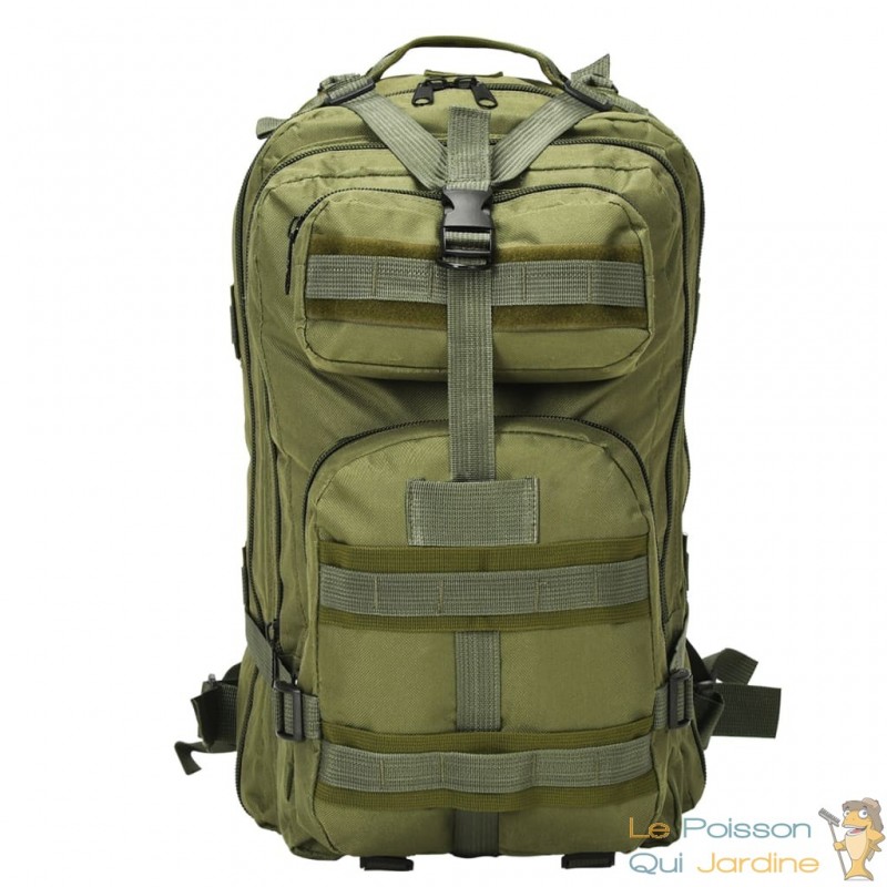 Sac à buches 2en1 vert militaire