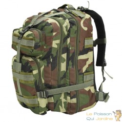 Sac à dos 50L Camouflage Multi poche Sac à Dos Style Militaire