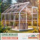 Serre de jardin Aluminium 250 x 190 x 195cm + Fondations avec 2 lucarnes