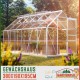 Serre de jardin Aluminium 380 x 190 x 195cm avec 4 lucarnes