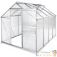 Serre de jardin Aluminium 250 x 185 x 195 cm avec Fondations