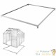 Serre de jardin Aluminium 250 x 185 x 195 cm avec Fondations