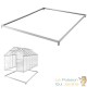 Serre de jardin Aluminium 375 x 185 x 195 cm avec Fondations