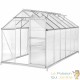 Serre de jardin Aluminium 375 x 185 x 195 cm avec Fondations