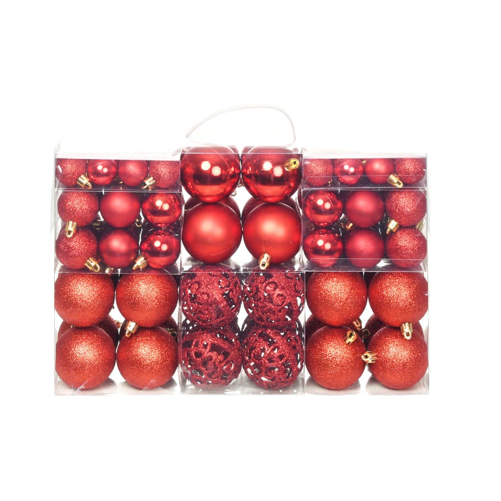 100 Boules de Noël Rouge pour décorer votre sapin