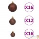100 Boules de Noël Marron et Or pour décorer votre sapin