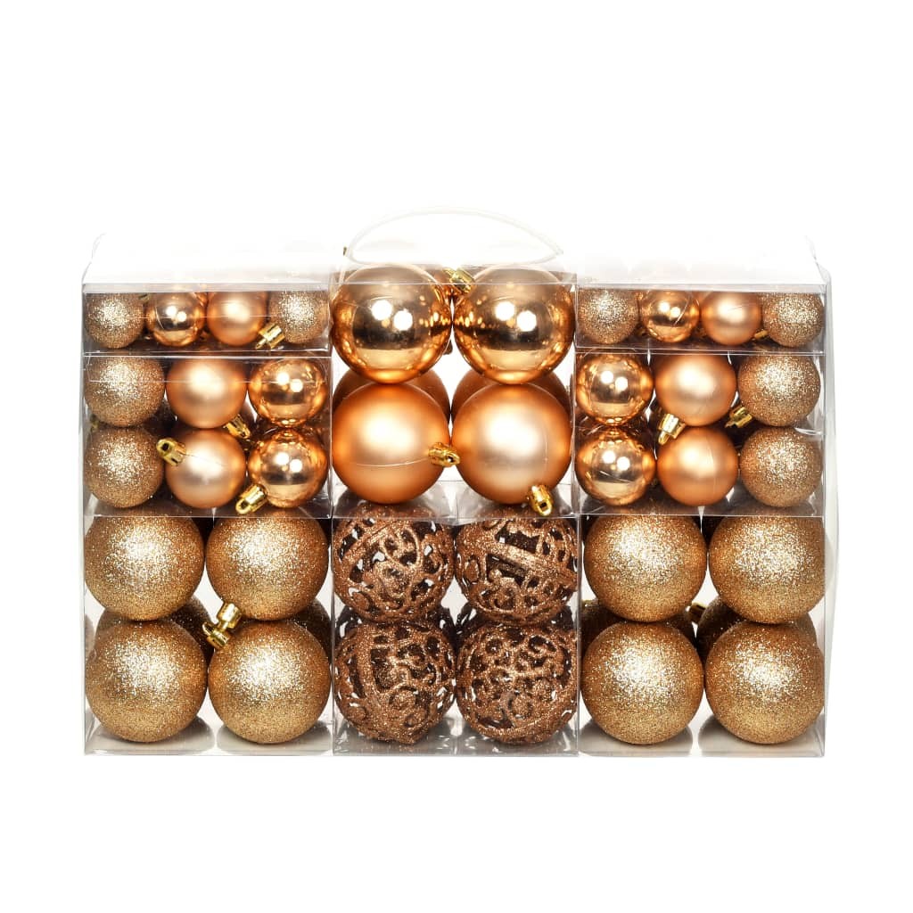 100 Boules de Noël Rose et Or pour décorer votre sapin