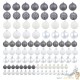 100 Boules de Noël Blanc et Gris pour décorer votre sapin