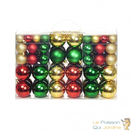 100 Boules de Noël Multicolores pour décorer votre sapin
