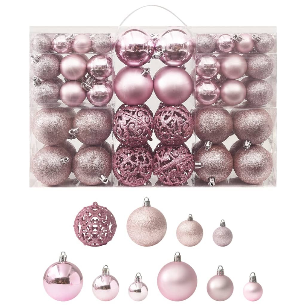 100 Boules de Noël Rose pour décorer votre sapin de Noël