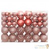 100 Boules de Noël Couleur Rose Pâle pour décorer votre sapin de Noël