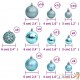 100 Boules de Noël Couleur Turquoise pour décorer votre sapin de Noël