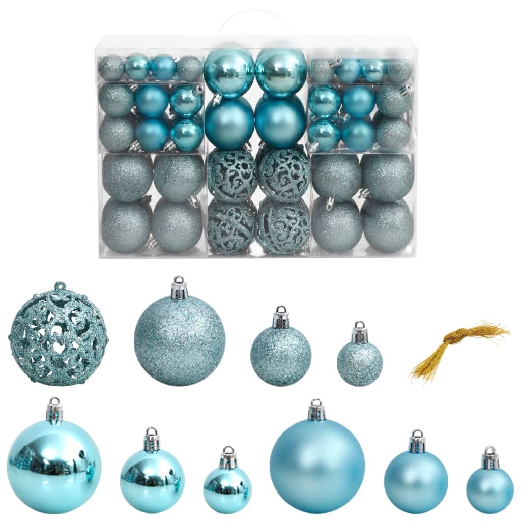 100 Boules de Noël Couleur Turquoise pour décorer votre sapin de Noël