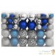 100 Boules de Noël Couleur Bleu & Argent pour décorer votre sapin de Noël