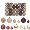 100 Boules de Noël Couleur Champagne pour décorer votre sapin de Noël