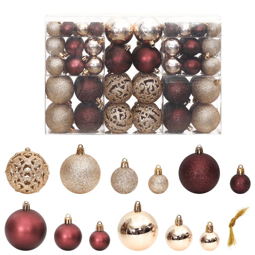 100 Boules de Noël Couleur Champagne pour décorer votre sapin de Noël