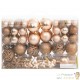 111 Boules de Noël Couleur Rose Pâle + étoiles + flèche pour sapin de Noël
