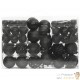 111 Boules de Noël Couleur Noir + étoiles + flèche pour sapin de Noël