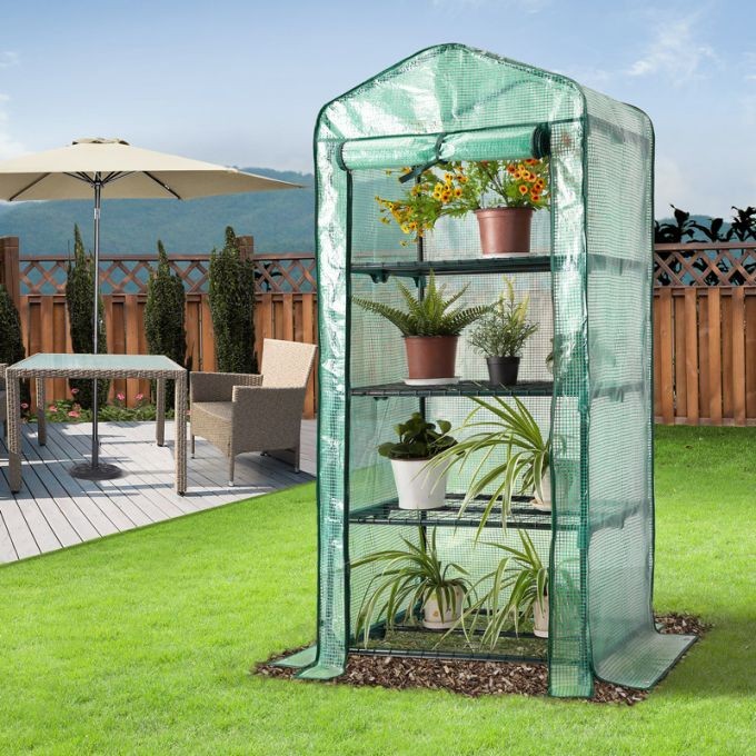 Serre de Jardin en Bâche Souple 158 x 49 x 69 cm. Fabriquée en polyéthylène