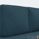 Chaise Longue en Velours. Bleu : Divan, Canapé et Lit Confortable