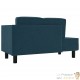 Chaise Longue en Velours. Bleu : Divan, Canapé et Lit Confortable