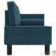 Chaise Longue en Velours. Bleu : Divan, Canapé et Lit Confortable