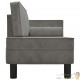 Chaise Longue en Velours. Gris : Divan, Canapé et Lit Confortable