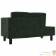 Chaise Longue en Velours. Vert : Divan, Canapé et Lit Confortable