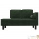 Chaise Longue en Velours. Vert : Divan, Canapé et Lit Confortable