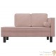 Chaise Longue en Velours. Rose : Divan, Canapé et Lit Confortable
