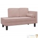 Chaise Longue en Velours. Rose : Divan, Canapé et Lit Confortable