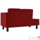 Chaise Longue en Velours. Rouge : Divan, Canapé et Lit Confortable