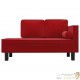 Chaise Longue en Velours. Rouge : Divan, Canapé et Lit Confortable