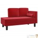 Chaise Longue en Velours. Rouge : Divan, Canapé et Lit Confortable