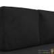 Chaise Longue en Velours. Noir : Divan, Canapé et Lit Confortable