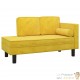 Chaise Longue en Velours. Jaune : Divan, Canapé et Lit Confortable