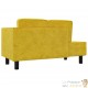 Chaise Longue en Velours. Jaune : Divan, Canapé et Lit Confortable