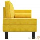 Chaise Longue en Velours. Jaune : Divan, Canapé et Lit Confortable