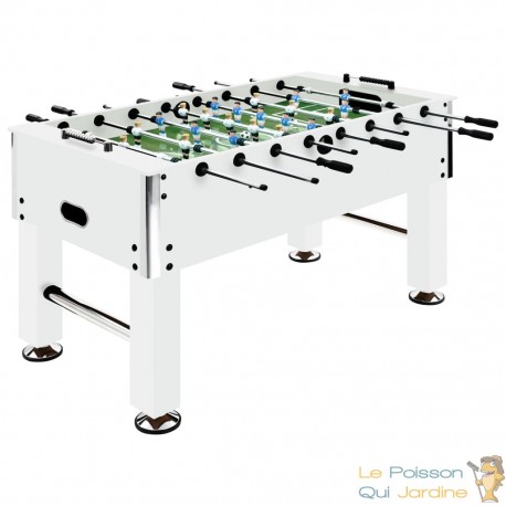 Baby-foot Adulte Blanc 140 x 74,5 x 87,5 cm kicker