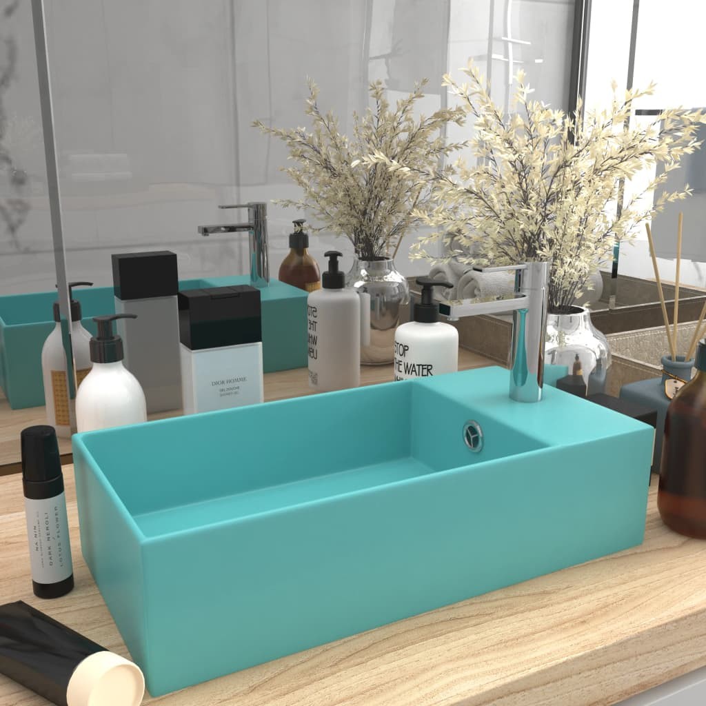 Lavabo de Salle de Bain Chic & Moderne Turquoise. SANS Mitigeur