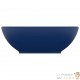 Vasque de Salle de Bain Ovale. Bleu Foncé Mat. Lavabo moderne SANS Mitigeur